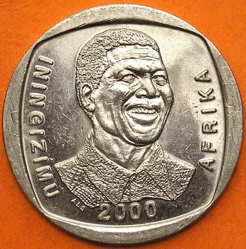 ***2000 NELSON MANDELA SMILEY FACE R5 COINS SUPER RARE!!! ***