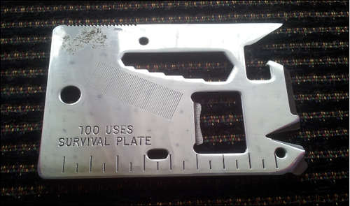 ***100 USES SURVIVAL PLATE***