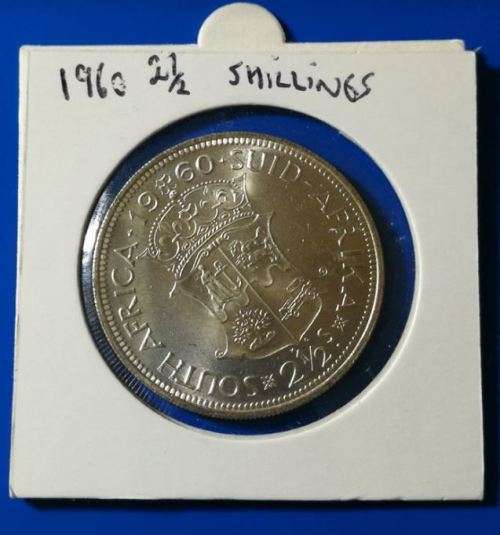 ***1960 - SA UNION 2 1/2 SHILLINGS SILVER - MINTAGE ONLY 12168 - AS PER IMAGES ***