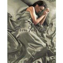 SEXY QUEEN SIZE SATIN CHARMEUSE SILVER GREY COLOUR