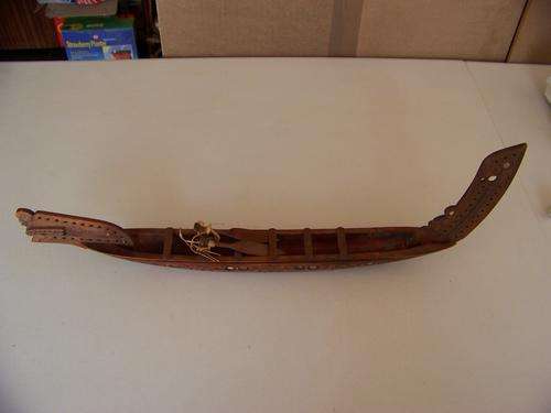 WOODEN CARVED BOAT