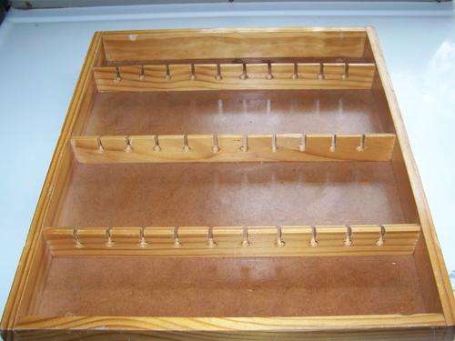 SOUVENIRE SPOON RACK - WOOD - 3 LINE FOR 30 SPOONS