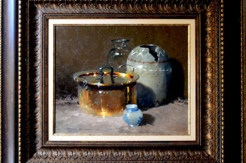 Hennie Griesel - Copper still life -40 x 50