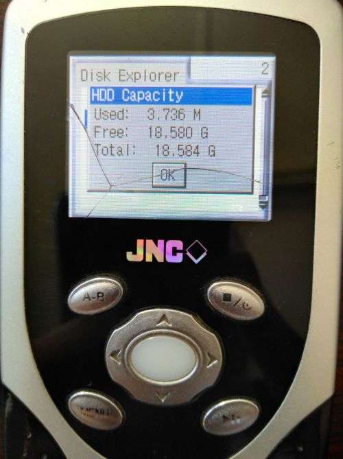 JNC Mp3 & 3gp Player - 20GB - Bright Display - (Screen Crack - But Display Still Works Great)