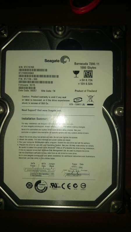 1000GB - 1TB Internal Hard Drive - Seagate