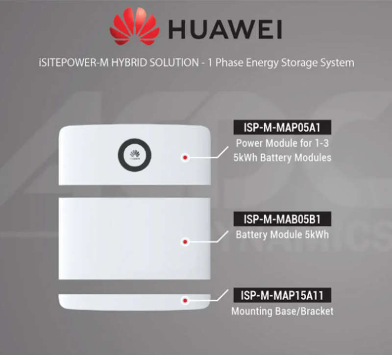 Huawei Isitepower-M 1PH Back-Up Kit 5KW Inverter with 10KWh Li-Ion Battery!!!