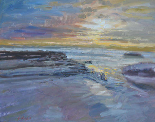 Sunrise Beach--Eric Eatwell Art---MARKET VALUE R19 000