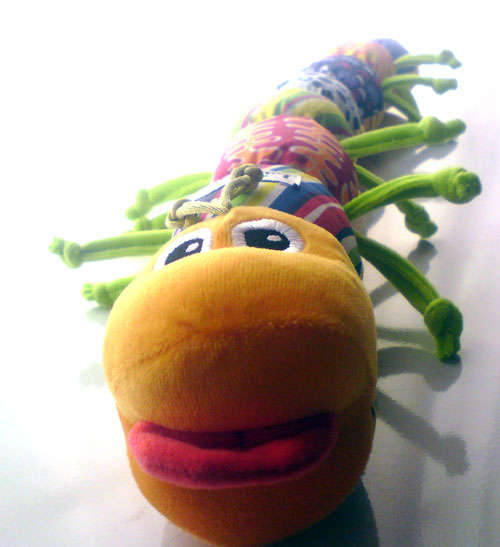 Inchy Inchworm---rattles, squeaks, crinkles and jingles with interesting textures to touch