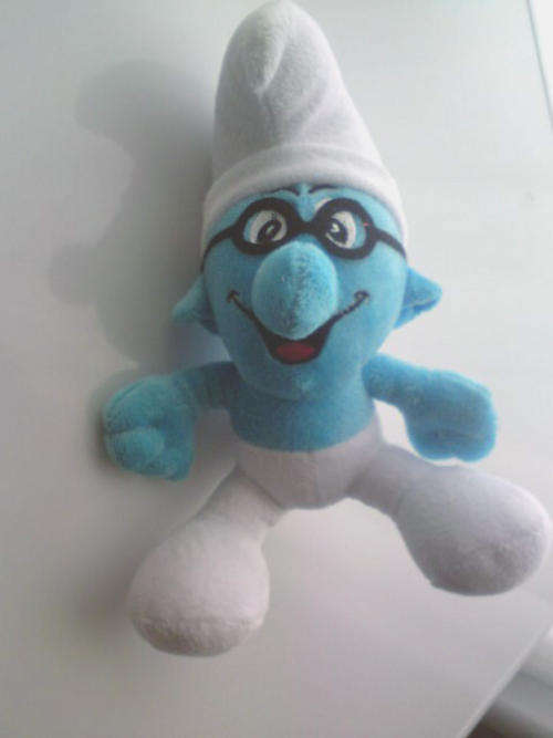 Smurf plush doll-