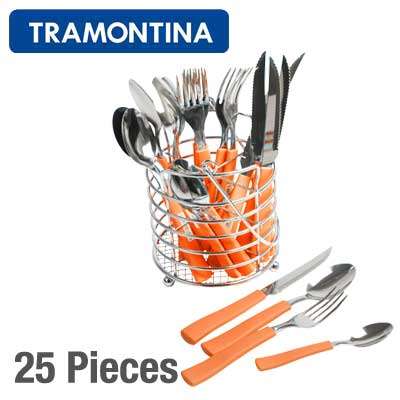 24 Piece Cutlery Set (red)