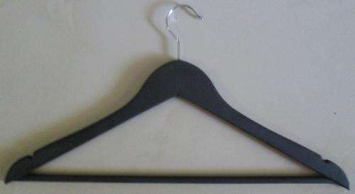 Wooden Hangers with bar (Black)