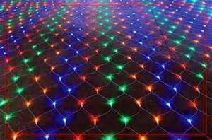 Curtain Net Fairy Lights (2m Wide, 1.4m Long) - Multi- colour