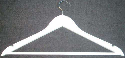 Wooden Hangers with bar (White)