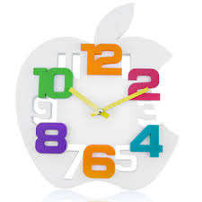 Apple Shaped Wall Clock