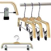 Plain Wooden Curve Hanger With Clip