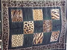 Carpets (150x200 ) black and brown zebra and tiger print