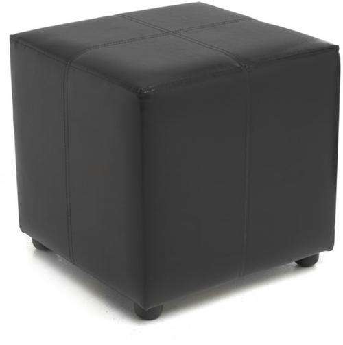 Cube Leatherette Ottoman Chairs (black)
