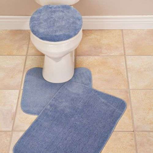 3 Piece Toilet Set (Blue With Dolphin Design)