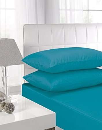 4 piece Fitted Sheet -turquoise(Double)