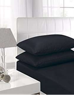 4 piece Fitted Sheet - black (Double)
