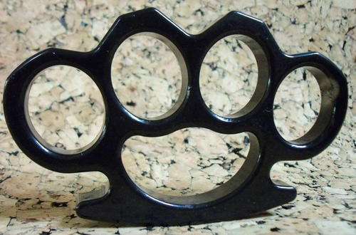 Steel Knuckle Duster - Black