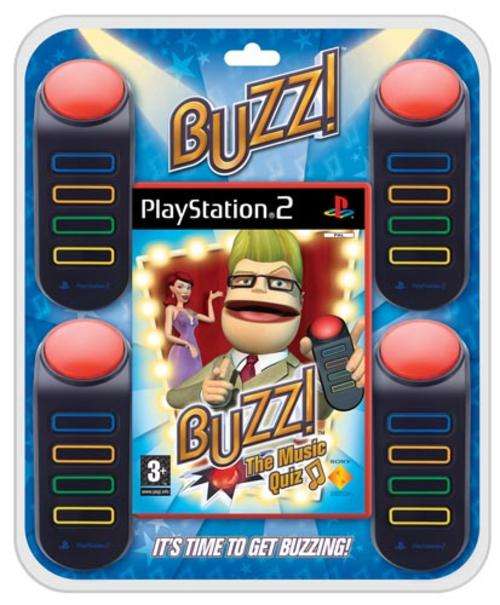 Buzz The Music Quiz PS2 - 4x Buzzers Inc