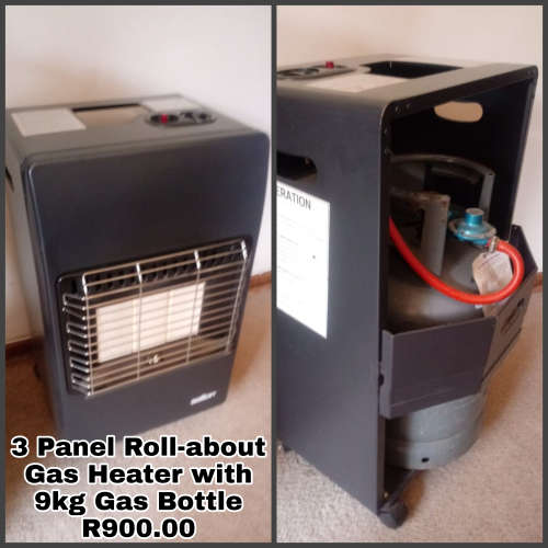 Roll-about Gas Heater with Gas Bottle
