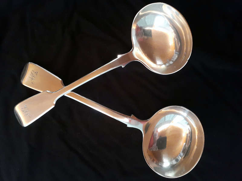 Antique Silver Ladles - Full Hallmarks - 1836 - 135 Grams