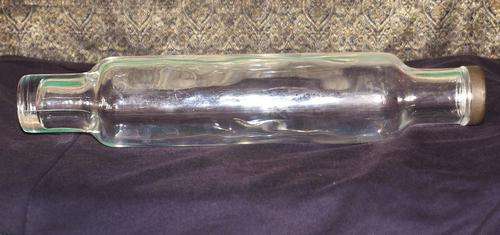 Vintage Glass Rolling Pin with Original Lid