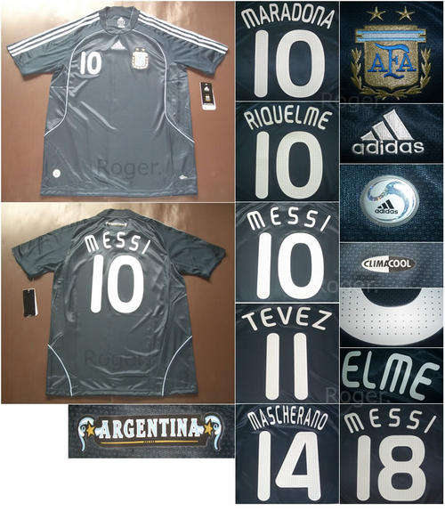 MESSI FOOTBALL JERSEY NEW ARGENTINA AWAY 2090/2010 SOCCER SHIRT