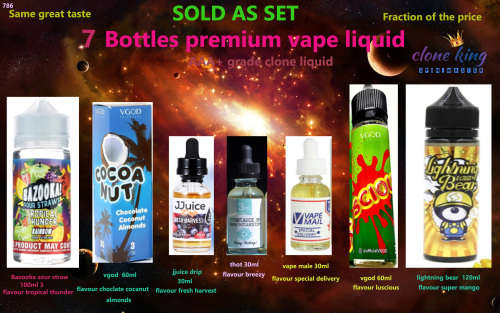 7 Bottles premium vape liquid (VAPE JUICE)E-Liquid E-cigarette E-Liquid E-cigarette e juice vape ju