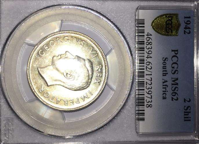 1942 Two Shillings PCGS MS62 Crazy Wed Sale!