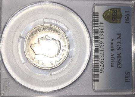 1950 One Shilling PCGS MS63 Crazy Wed Sale!