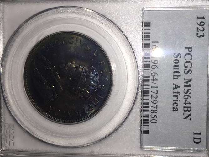 1923 1d Penny PCGS MS64BN (Fire Blue Toning)  Crazy Wed Sale!