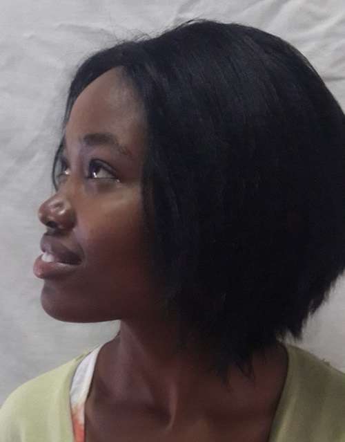 Wig mixed human hair Kinky straight lace top 8inch next day delivery