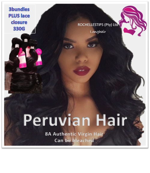 LOW Price*330g Peruvan Virgin Hair with Lace Closure 4lot 12inch //same day dispatch