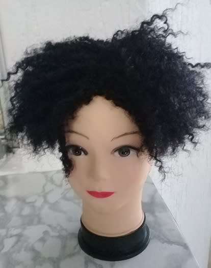 Kinky Boys Cut Wig Black with adjustable straps same day dispatch