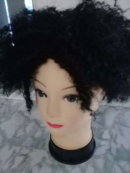 Kinky Boys Cut Wig Black with adjustable straps same day dispatch