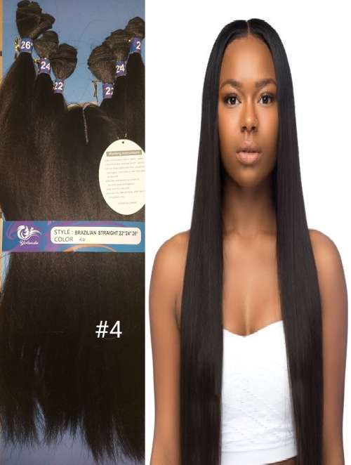 FULL HEAD 26inch 7piece WEFT +Closure included Yaki Straight #4same day dispatch