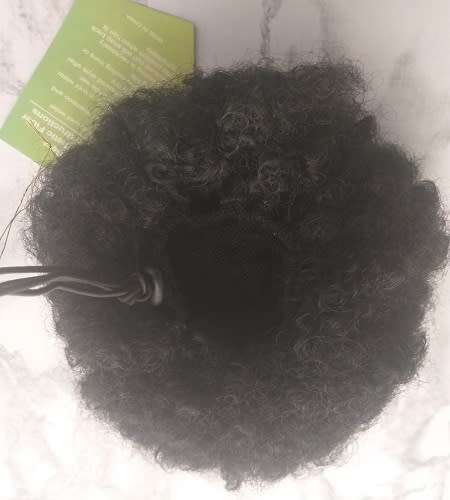 Afro Bun Pony Drawstring Black same day dispatch