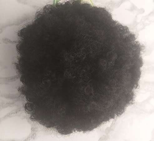 Afro Bun Pony Drawstring Black same day dispatch