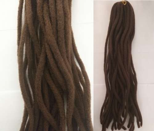 Dreadlocks 100 cm 12 pcs per pk Brown same day dispatch