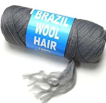 Brazil Wool Hair For BraidsTwistWraps (Grey) Same day processing