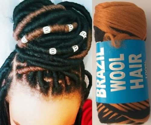 Brazil Wool Hair For Braids/Twist/Wraps (black and Brown) Same day processing