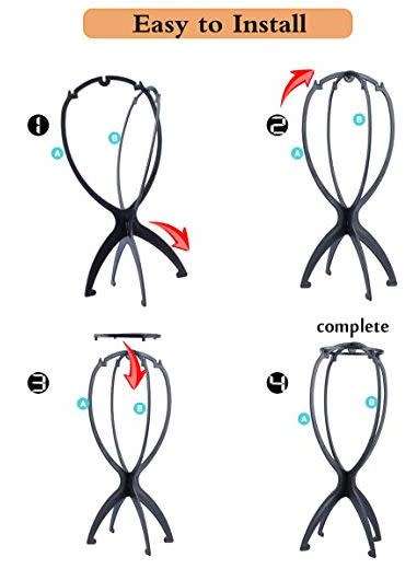 Wig Stand Collapsible Travel wig stand for wigs and hats (wig and hat not included)