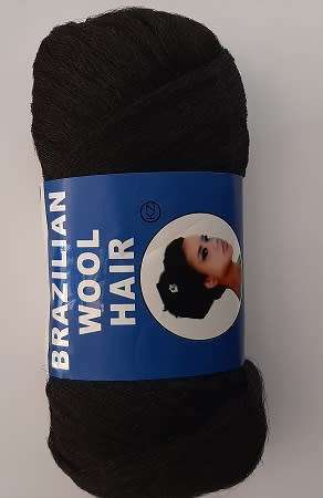 Brazil Wool Hair For Braids/Twist/Wraps (Black) 100g Same day processing