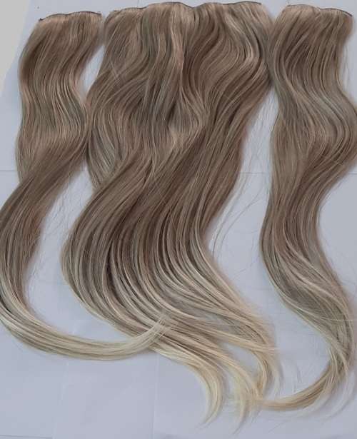 Clip in Hair Extensions Silky 57cm length 3 piece set,Blonde //Same day processing