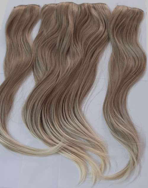 Clip in Hair Extensions Silky 57cm length 3 piece set,Blonde //Same day processing