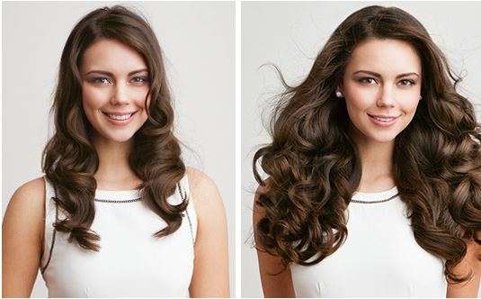 FULL HEAD thick 170g 8 piece set 60cm clip in hair extensions Straight and Curly 3 colours in stock