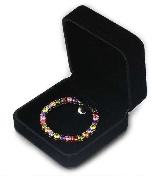 9cmx9cmx4cm Velvet Box For Bracelets /Jewelry sets Black Jewellery Gift Boxes